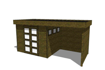  Fonteyn | Tuinhuis Inaya 700x300 | HG bruin 271974-31
